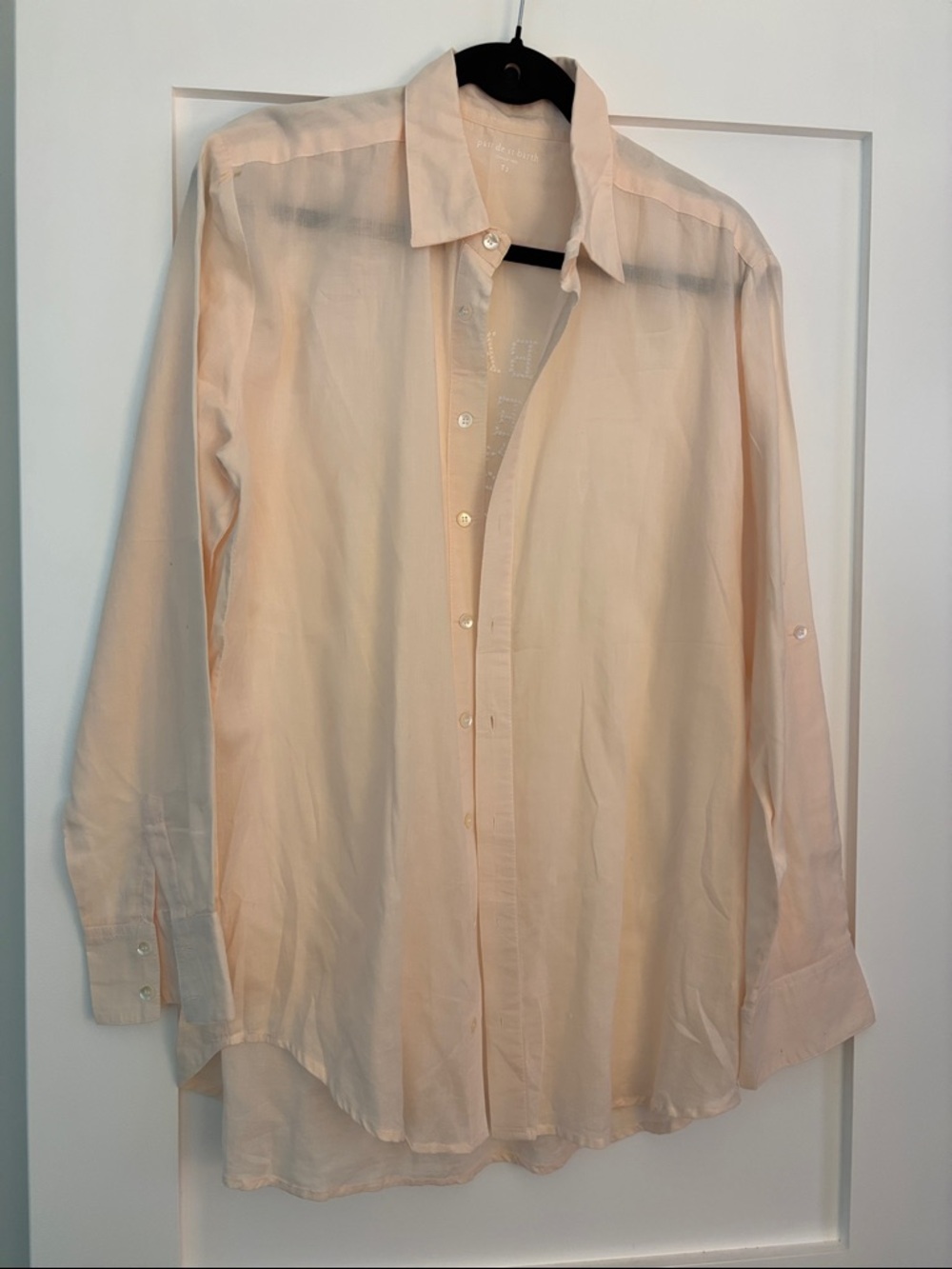 Light Cream Women's Button-Up Blouse - Classic Collared Shirt